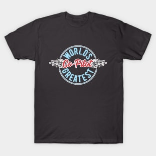 World's Greatest Co Pilot T-Shirt Aviation Airplane Wings T-Shirt